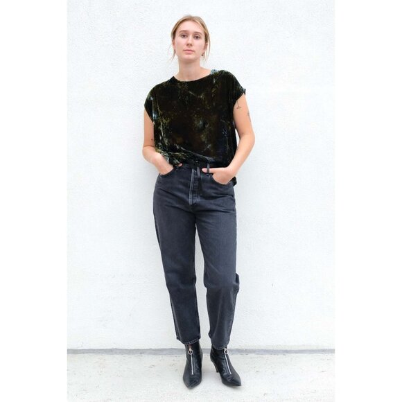 NWT Riverside Printed Velvet Top, size "M/L". - Picture 8 of 8